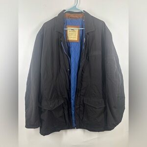 Tommy Bahama‎ Mens Packable Waterproof Hiking Camping Zip Up Wind Coat Black XL